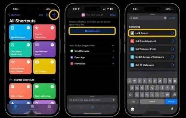 新城苹果14锁屏维修店分享iPhone14升级iOS16.4后如何创建锁屏快捷方式 