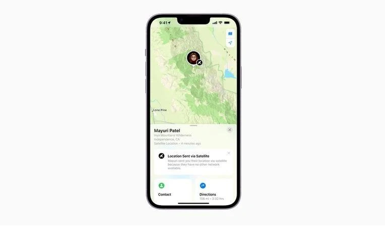 新城苹果14维修分享iPhone14系列中 FindMy功能通过卫星分享位置方法教程 