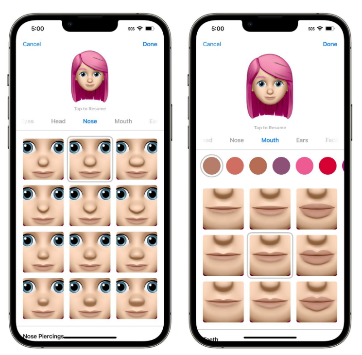 新城苹果手机维修分享​iOS 16中的拟我表情有了哪些变化和升级 